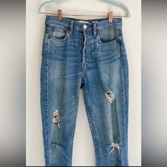 RE/DONE Originals High Rise Ankle Crop in Ghost - Picture 2 of 8